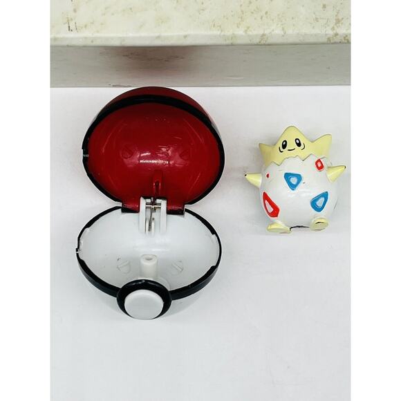 Togepi Pokemon Mini Figure w/ Poke Ball Nintendo Basic Fun (No Keychain) - Picture 10 of 10